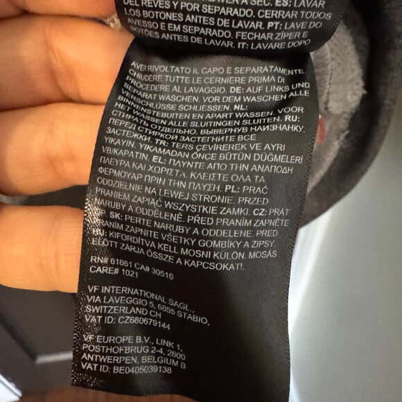 EUC Mens Unisex North Face Hoodie Sweatshirt Gray White logo Large - Picture 4 of 6